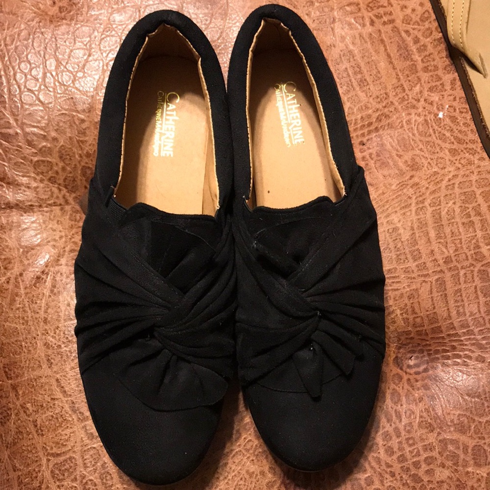 Catherine Malandrino, black suede, slip-on